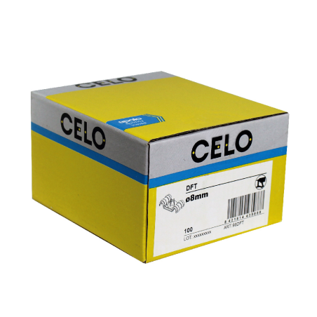 Embase clouable double DFT Ø 8 mm acier zingué