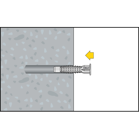 Cheville multi-matériaux avec collerette MZK 6 + vis SPS 4,5x45