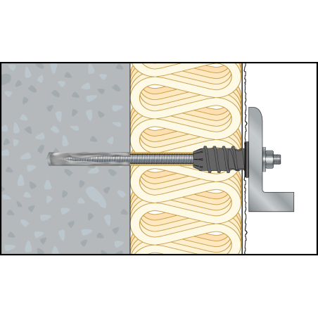 ResiTHERM® 12, 2 pcs, tige d'ancrage M12x260 acier inoxydable A4, raccord fileté M12x70 acier inoxydable A4
