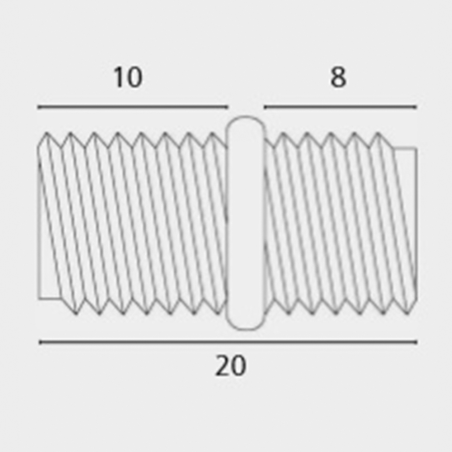 Embout fileté avec butée ECT