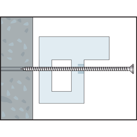 Vis de fixation d'encadrements et huisseries FBS 7,5x132 tête fraisée, zinguée