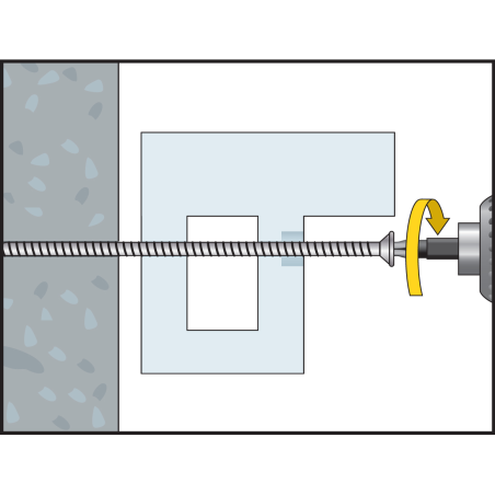 Vis de fixation d'encadrements et huisseries FBS 7,5x132 tête fraisée, zinguée
