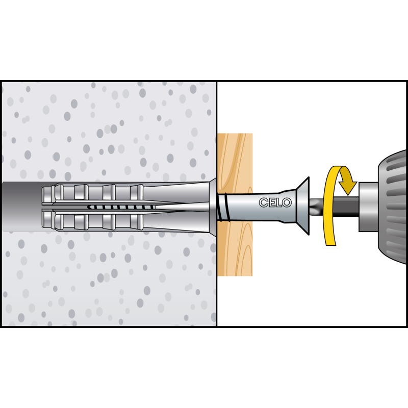 Cheville pour béton cellulaire GB