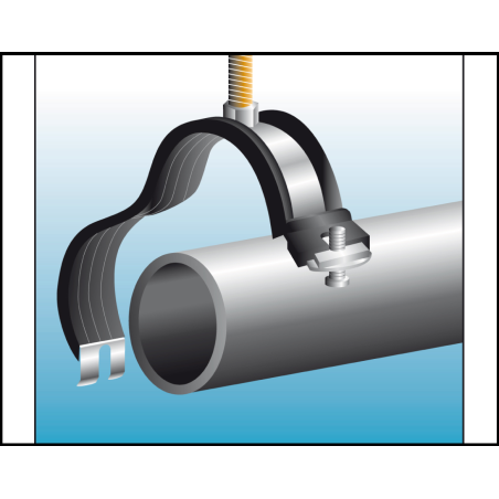 Collier isophonique rapide renforcé M8+M10 RIF Ø60