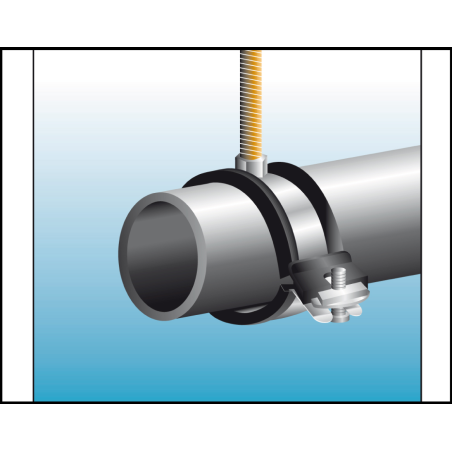 Collier isophonique rapide renforcé M8+M10 RIF Ø60