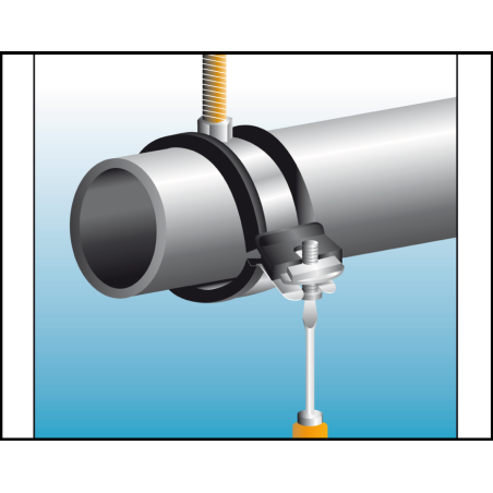 Collier isophonique rapide renforcé M8+M10 RIF Ø60