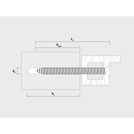 Vis de fixation d'encadrements et huisseries FBS 7,5x132 tête fraisée, zinguée